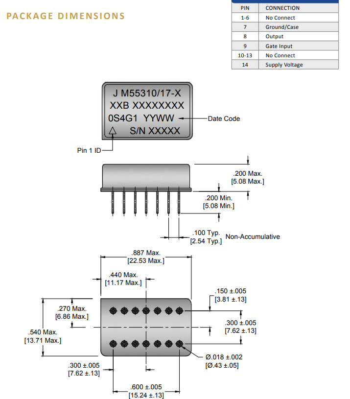 QPL振蕩器MIL-PRF-55310/17精準(zhǔn)定時尺寸 QPL振蕩器MIL-PRF-55310/17精準(zhǔn)定時尺寸