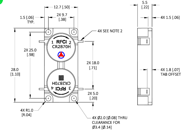 CR2870H同軸2路循環(huán)器RFCI CR2870H同軸2路循環(huán)器RFCI