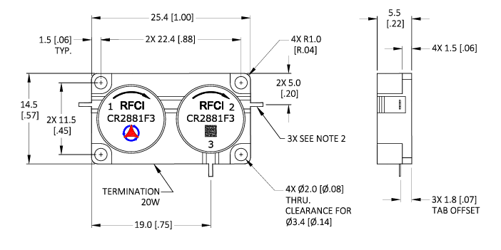 CR2881F3同軸雙環(huán)行器RFCI CR2881F3同軸雙環(huán)行器RFCI